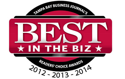 Top 10 of Tampa Bay Business Journal's Best in the Biz Reader's Choice Awards